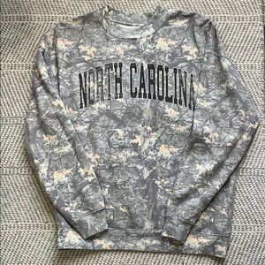 North Carolina Gray Camo Crewneck Sweatshirt
